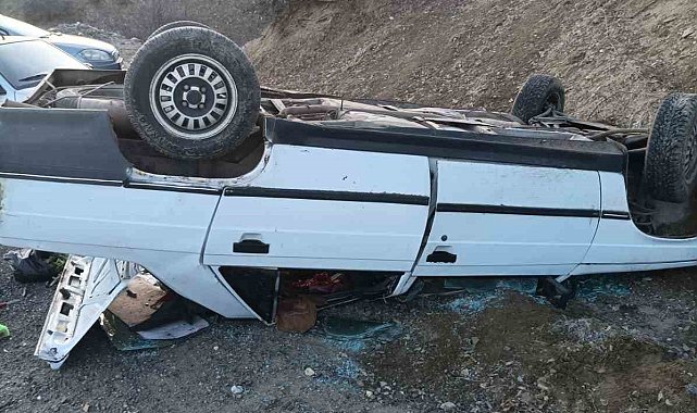 Bingöl'de çiriş otu toplamaya giden şahısları taşıyan aracın freni patladı: 4 yaralı