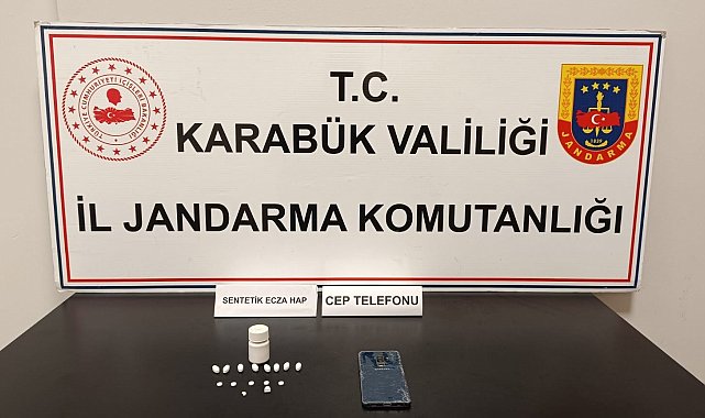 Karabük'te sentetik ecza hap ele geçirildi