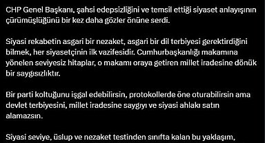 AK Parti Genel Başkan Yardımcısı Acar: "CHP Genel Başkanı, şahsi edepsizliğini bir kez daha gözler önüne serdi"