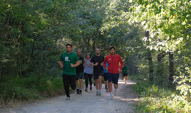 Doğada spor yapmanın keyfini yaşadılar