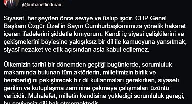 İletişim Başkanı Duran: "CHP Genel Başkanı Özel'in, Cumhurbaşkanımıza yönelik hakaret içeren ifadelerini şiddetle kınıyorum"