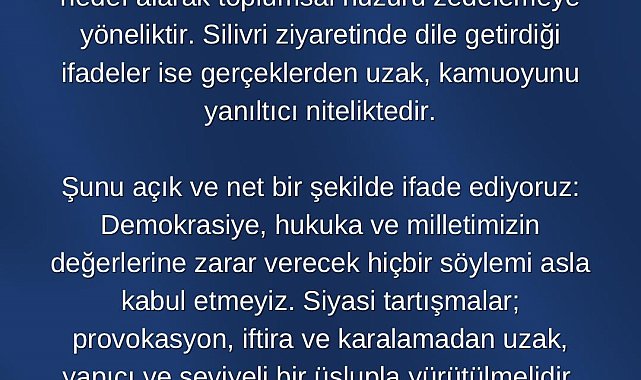 Okandan: "Özel'in açıklamaları toplumsal huzuru zedelemeye yöneliktir"