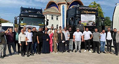 16 yıl hapis alan tır şoförünün arkadaşlarından tır konvoyu