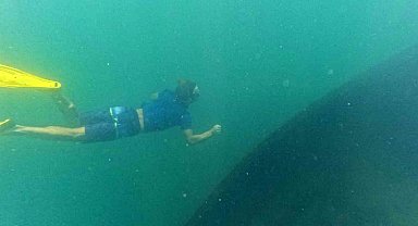 Amatör dalgıçlar, Van Gölü'nde batık Rus şilebini görüntüledi