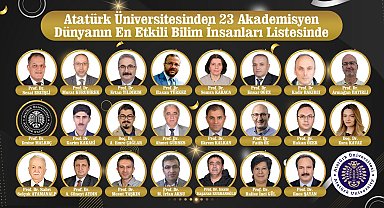 Atatürk Üniversitesi'nden 23 akademisyen dünyanın en etkili bilim insanları listesinde