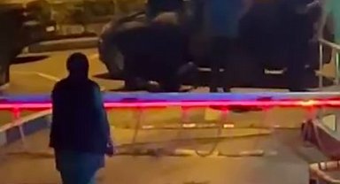 Başakşehir'de alkollü şahıs polis ekiplerine zor anlar yaşattı: O anlar kamerada