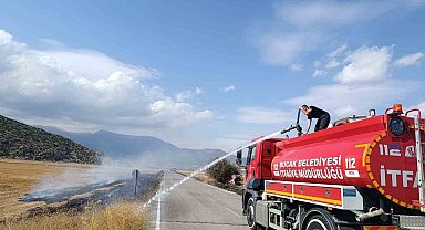 Bucak'ta arazi yangını
