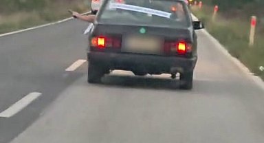 Düğün konvoyunda havaya ateş eden şahsa 35 bin lira ceza kesildi