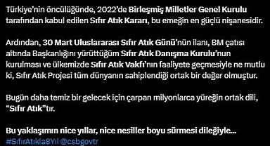 Emine Erdoğan'dan "Sıfır Atık" projesinin yıl dönümüne ilişkin paylaşım