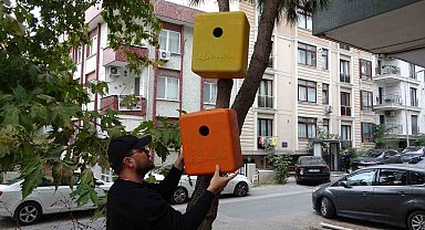 Eski dron çantaları kuş yuvasına dönüştü