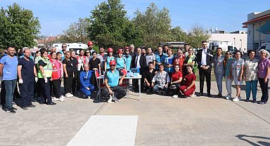 Fethiye Devlet Hastanesi'nde Afet Tatbikatı gerçeğini aratmadı