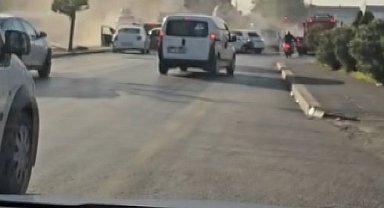 Gaziantep'te facianın eşiğinden dönüldü: Sürücüsü rahatsızlanan çekici, önündeki 6 aracı biçti