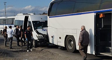 Gemlik'te zincirleme kaza: 9 işçi yaralandı