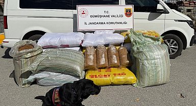 Gümüşhane'de kaçak tütün operasyonu: 530 kilo tütün ele geçirildi