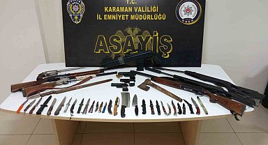 Karaman'da uyuşturucu ve ruhsatsız silahlar ele geçirildi: 8 kişi tutuklandı