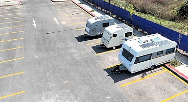 Karavan tutkunları için 210 araçlık modern park alanı