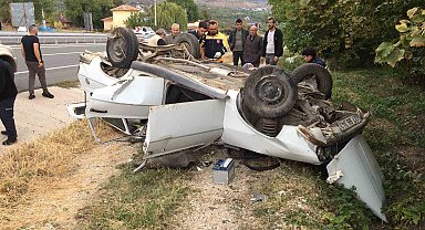 Kastamonu'da otomobil takla attı: 2 yaralı