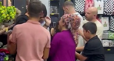 Mağaza açılışında izdiham yaşandı