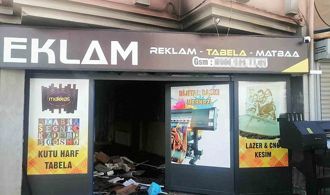 Simav'da iş yerinde çıkan yangın büyümeden söndürüldü