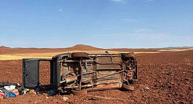 Yozgat'ta hafif ticari araç devrildi, 1 kişi ağır yaralandı