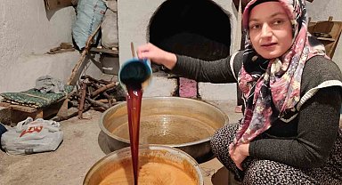 Yozgat'ta pekmez kazanları kaynadı